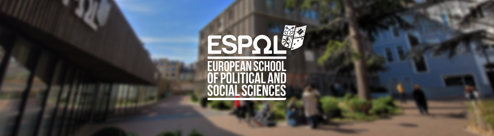 Logo d'ESPOL avec le Campus Saint Raphaël en fon